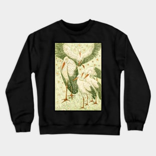 Vijf ooievaars in een wei, 1878–1917 Crewneck Sweatshirt